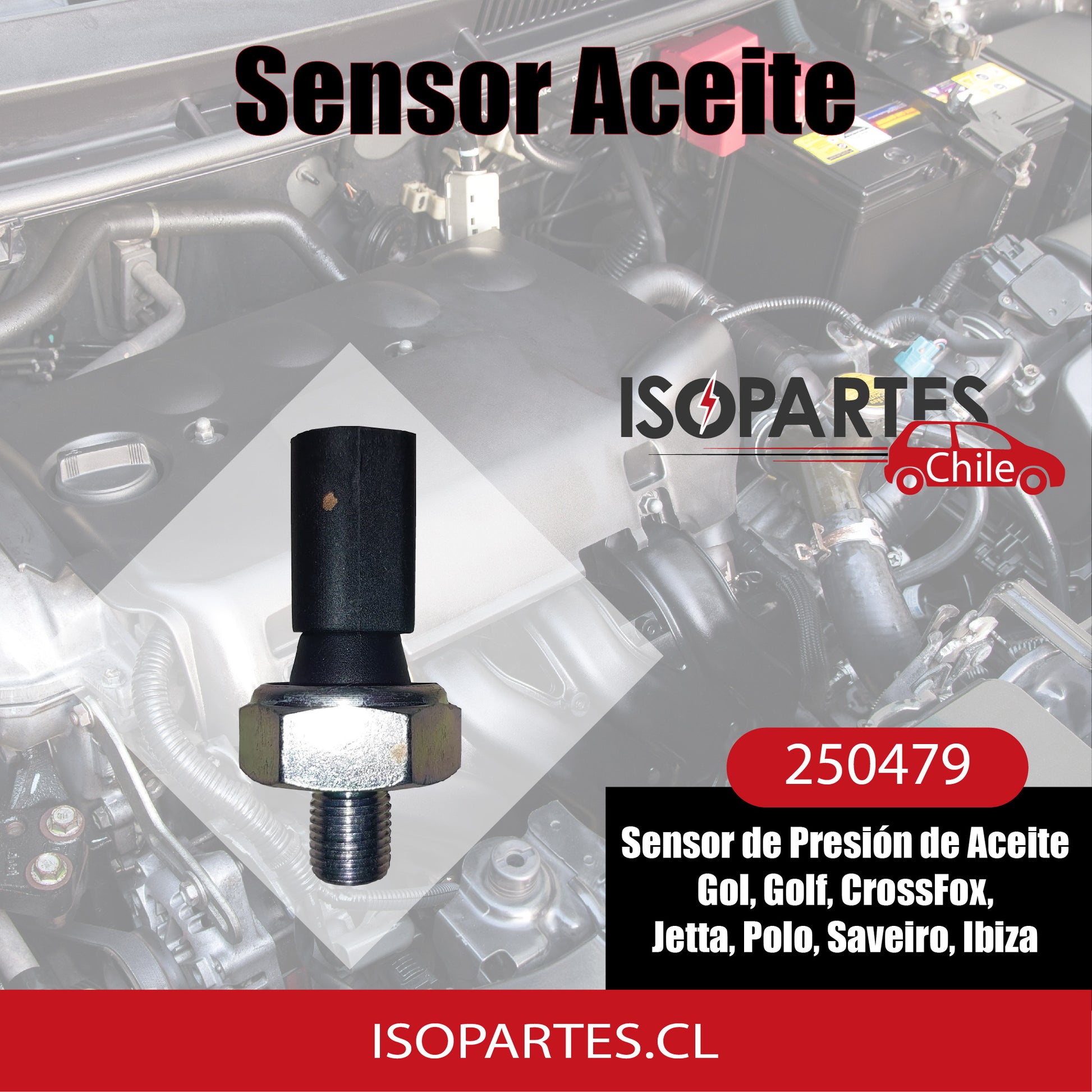 BULB Oil Pressure Sensor Gol, Golf, CrossFox, Jetta, Polo, Saveiro Ibiza