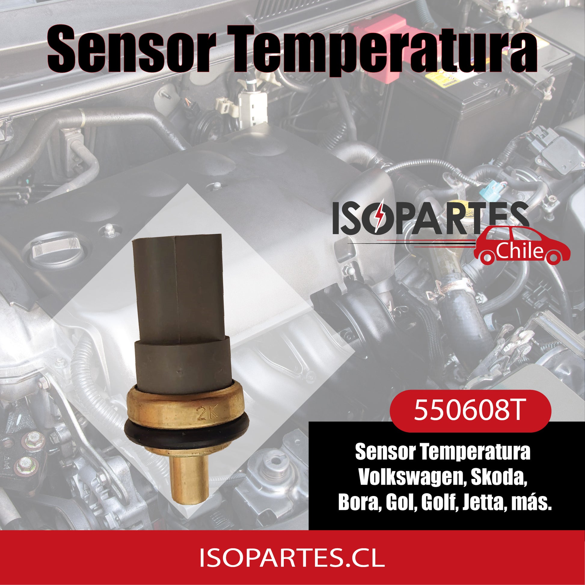Temperature Sensor Bulb for Volkswagen, Skoda, Bora, Gol, Golf, Jetta and more