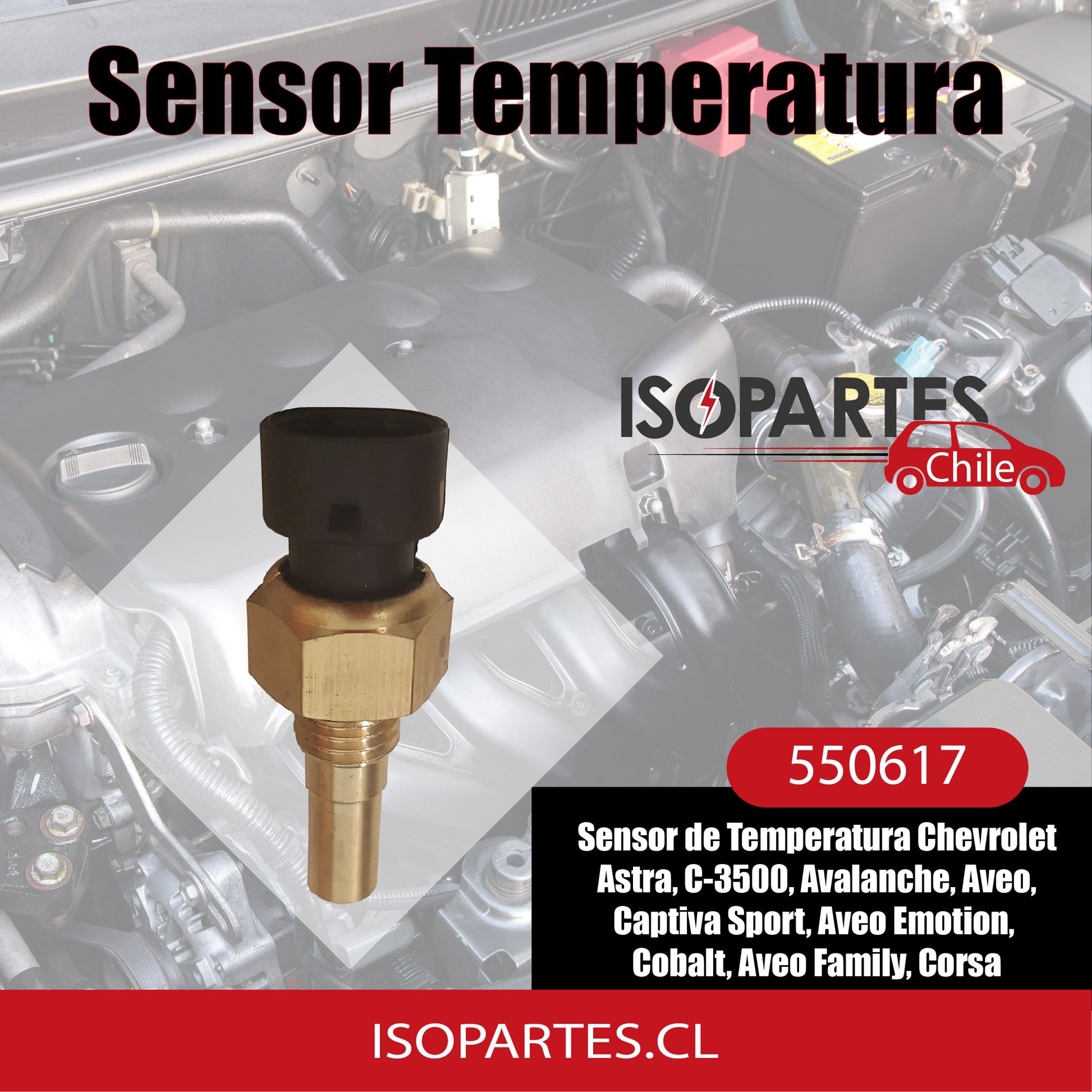 BULB Temperature Sensor Chevrolet, Astra, Avalanche, Aveo