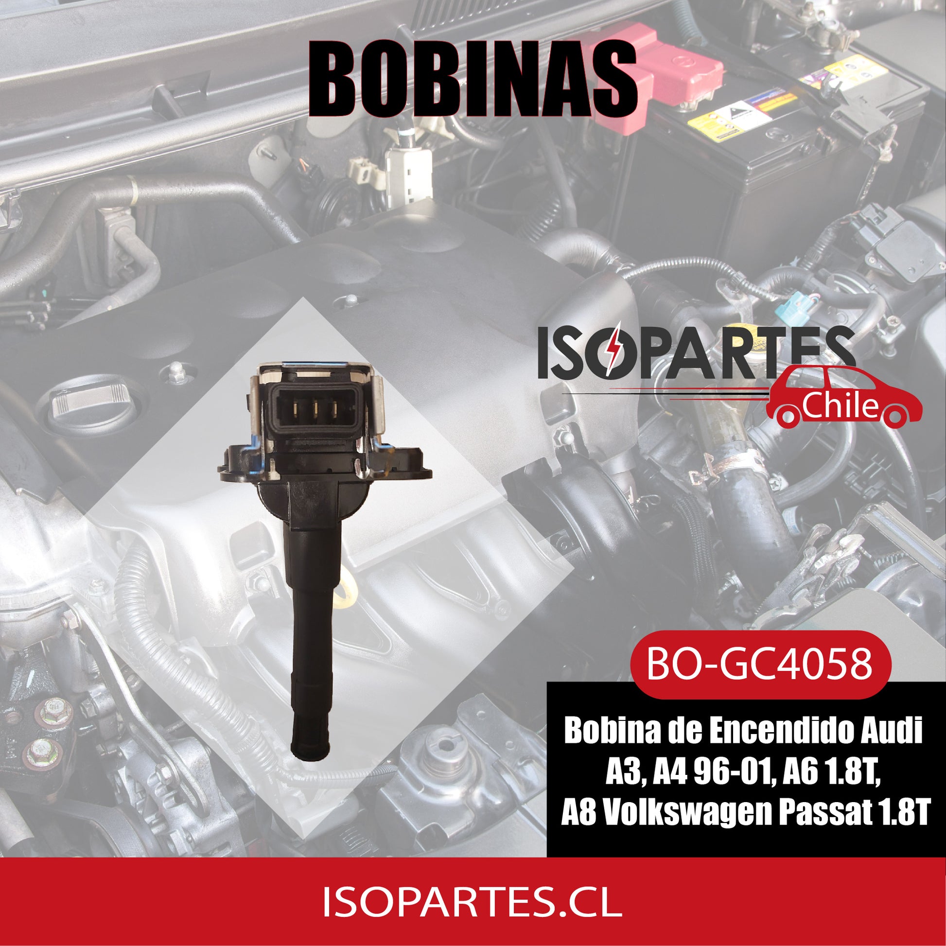 Audi A3, A4, A6 and A8 Volkswagen Passat ignition coil