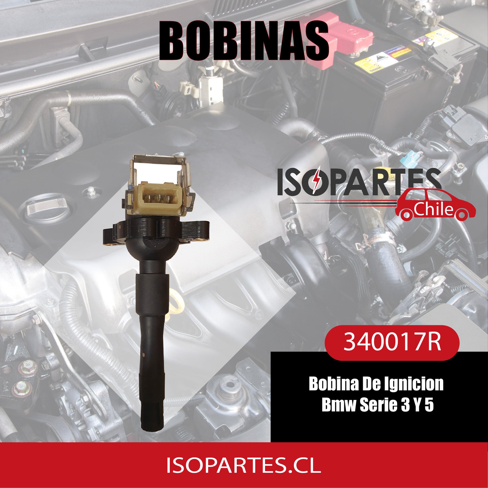 Bobina De Ignicion Bmw Serie 3 Y 5 Alemana, Marca Ridex - Isopartes