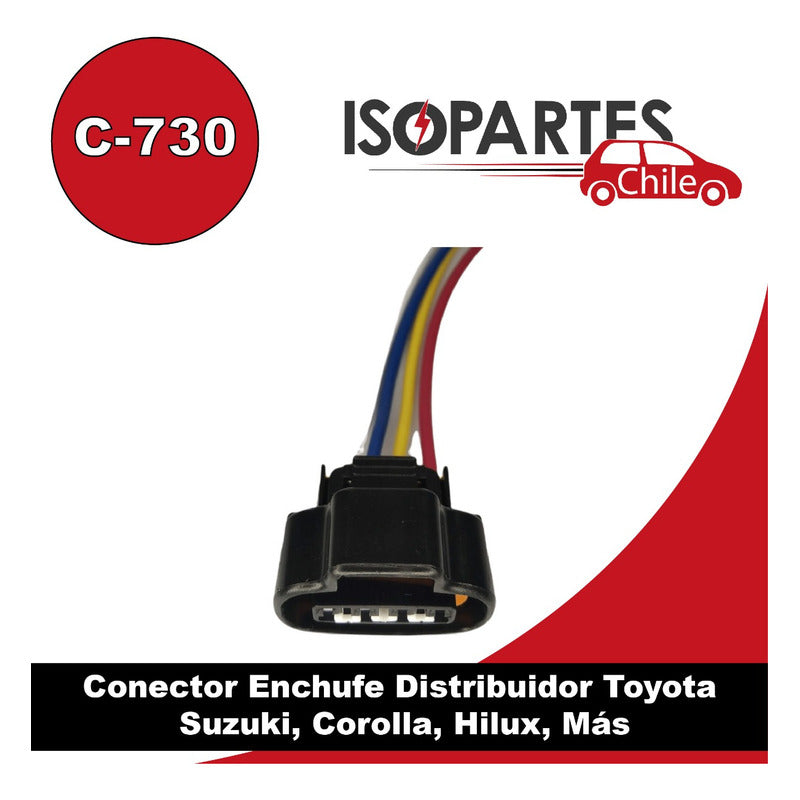 Distributor Plug Connector, Coil Toyota, Suzuki, Corolla, Hilux, Autana, Celica.