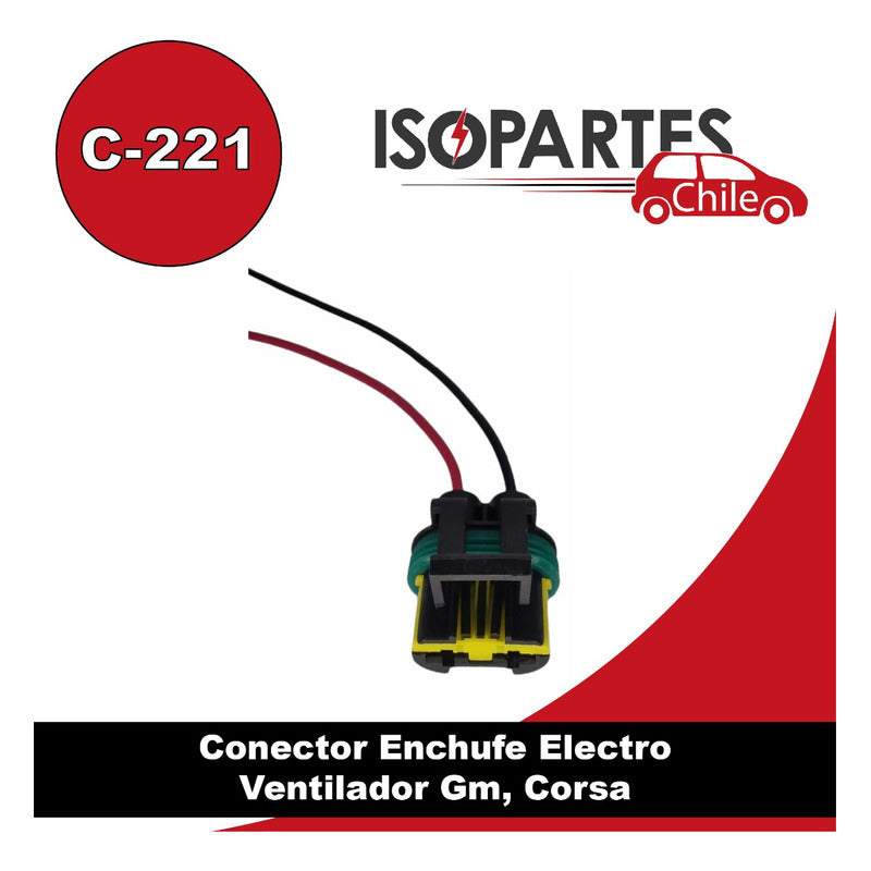 Electric Fan Plug Connector Gm Chevrolet Corsa, Fiat Palio, Ford Fiesta, Volkswagen Saveiro, Voyage