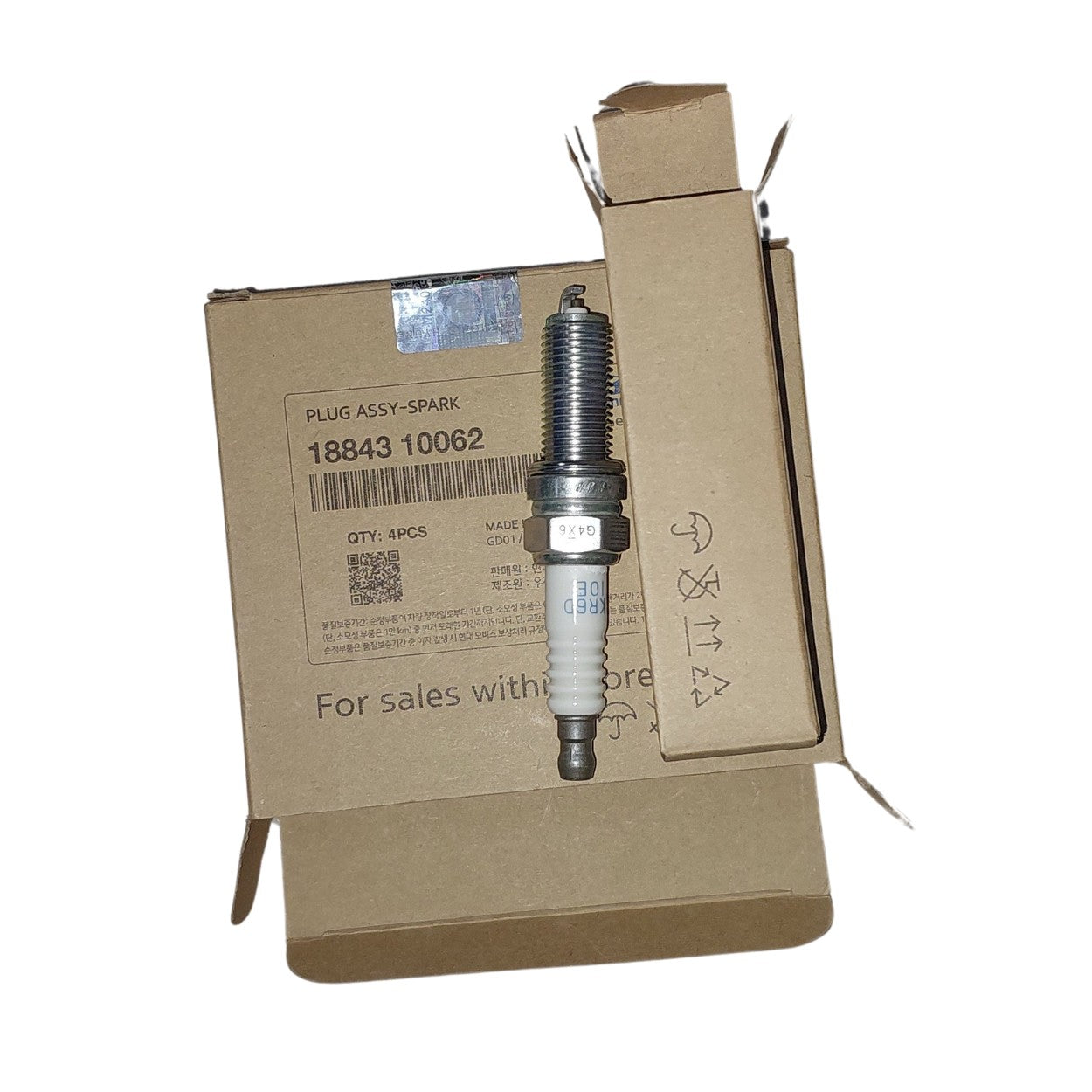 4 kit 18843-10062 Hyundai Originales Juego bujías Kia