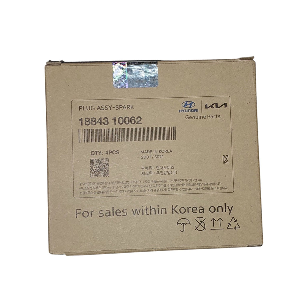 4 kit 18843-10062 Hyundai Originales Juego bujías Kia