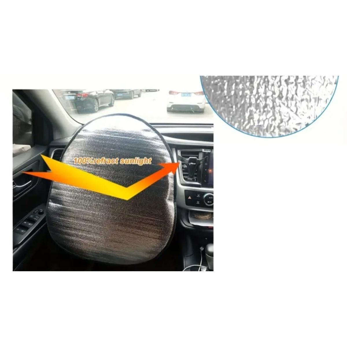 Protector Reflectante Para Volante De Coche Protección Uv