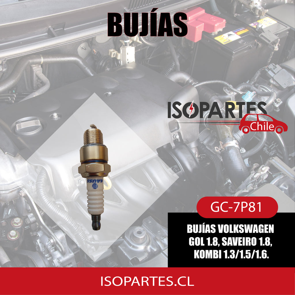 4x Spark Plugs Volkswagen Gol 1.8, Saveiro 1.8, Kombi 1.3/1.5/1.6