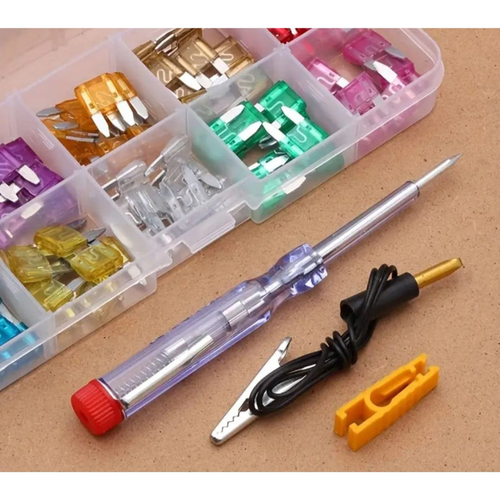 Kit De Surtido Estándar De Fusibles Eléctricos 100 Unidades Seguridad Para Automóvil, Uso Para Coche De Tamaño Pequeño. - Isopartes