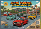 Libro para Colorear Autos Icónicos Latinoamérica 2000-2010 (40 Ilustraciones) 23.5cm x 16.5cm