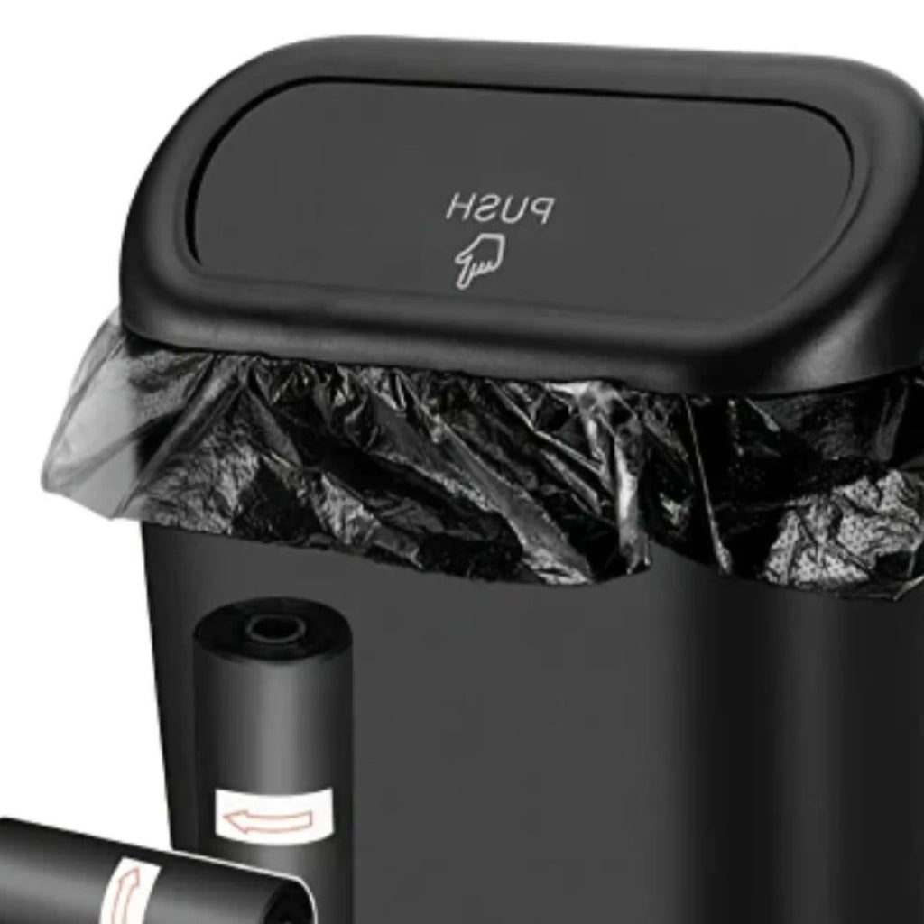 Mini Car Trash Can with Leakproof Lid, Organizes and Stores