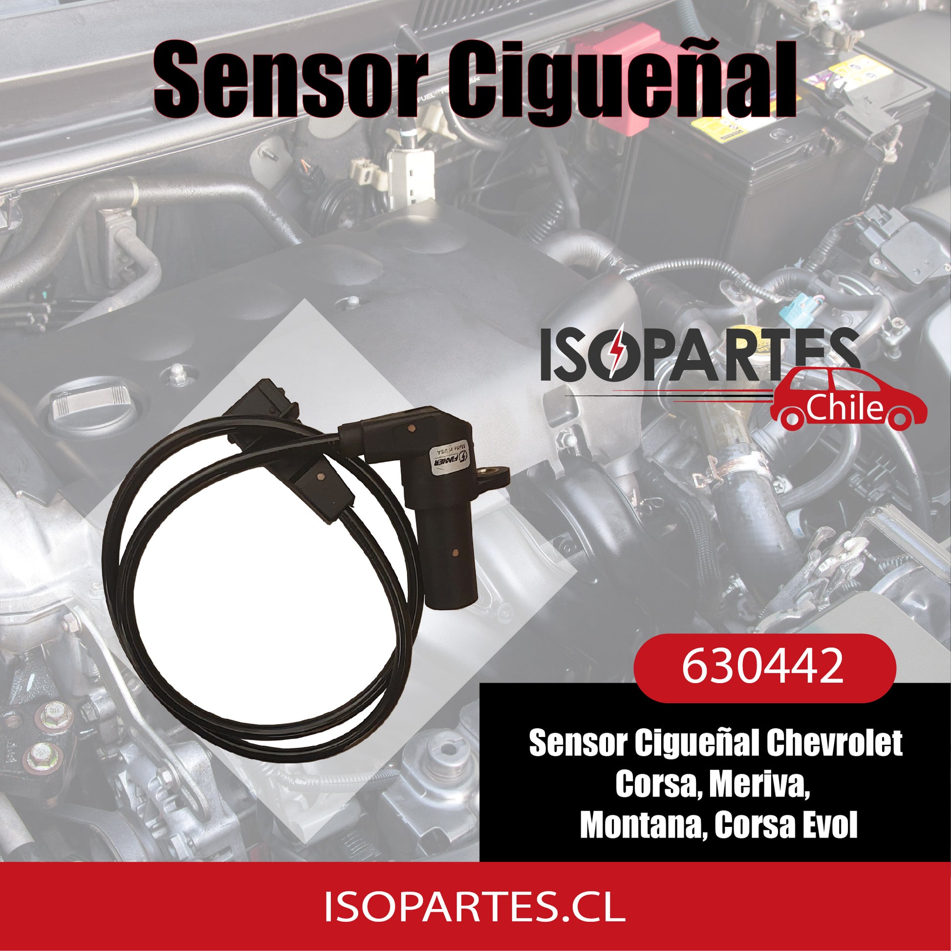 Sensor Cigüeñal Chevrolet Corsa, Meriva, Montana - Isopartes
