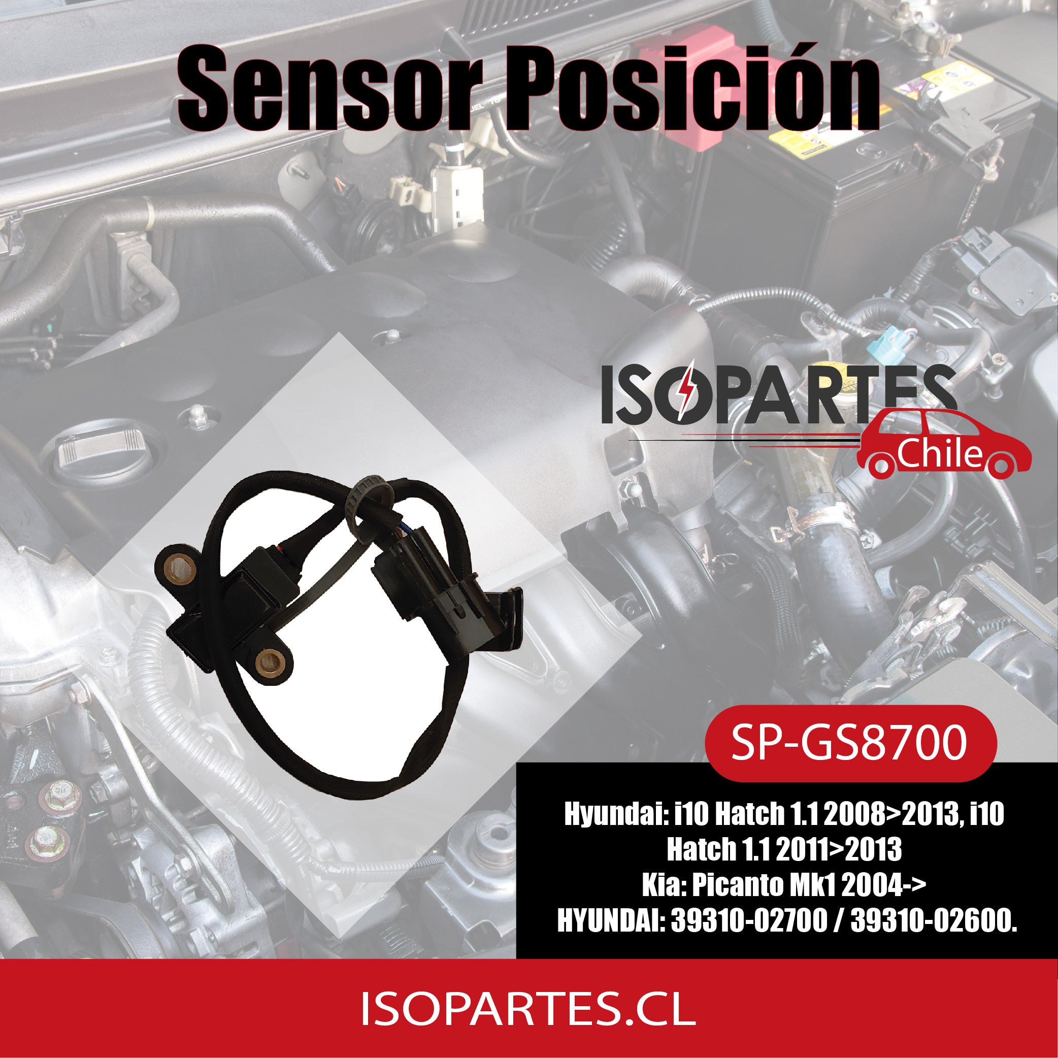 Sensor De Posición De Árbol De Levas Hyundai I10 Hatch, Atos - Isopartes