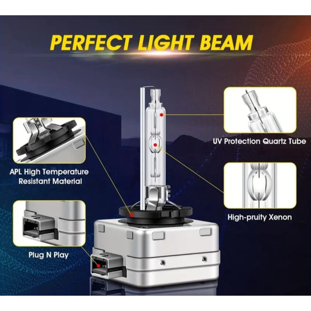 D1S HID Headlight Bulbs, 6000K Cool White