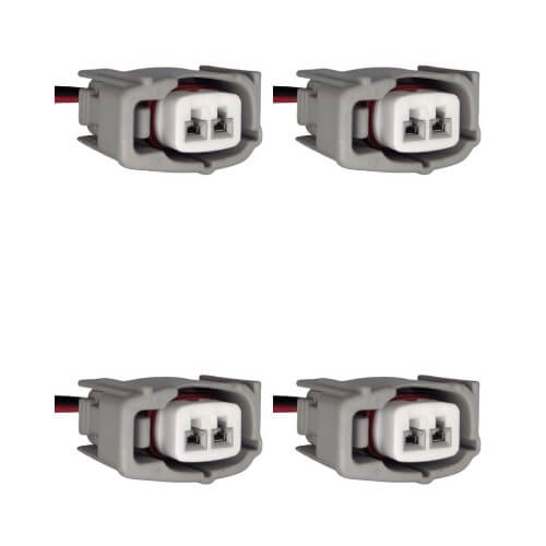 Kit 4 Conectores Enchufes Inyector Toyota Corolla, Terio, Yaris, Fortuner, Mitsubishi, L200