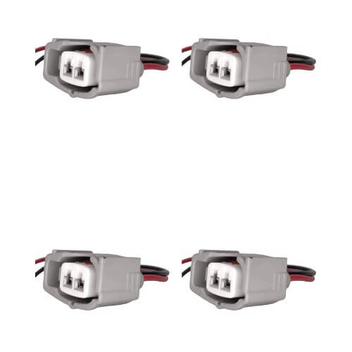 Kit 4 Conectores Enchufes Inyector Toyota Corolla, Terio, Yaris, Fortuner, Mitsubishi, L200