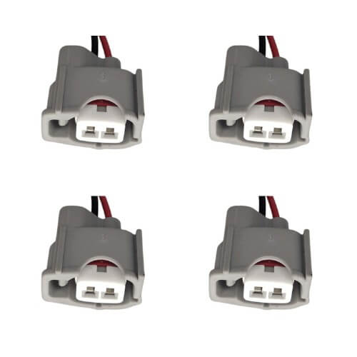 Kit 4 Conectores Enchufes Inyector Toyota Corolla, Terio, Yaris, Fortuner, Mitsubishi, L200