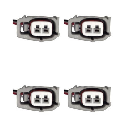 Kit 4 Conectores Enchufes Inyector Toyota Corolla, Terio, Yaris, Fortuner, Mitsubishi, L200