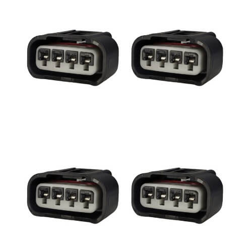 Kit 4 Conectores Enchufes Bobina, Toyota, Yaris, Corolla, Hilux y 4Runner
