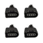 Kit 4 Conectores Enchufes Bobinas, Sensor de Oxigeno Volkswagen, Audi, Fox, SpaceFox, CrossFox, Bora, Polo, Amarok 4 Pines.