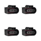 Kit 4 Conectores Enchufes Bobinas, Sensor de Oxigeno Volkswagen, Audi, Fox, SpaceFox, CrossFox, Bora, Polo, Amarok 4 Pines.