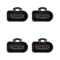 Kit 4 Conectores Enchufes Bobinas, Sensor de Oxigeno Volkswagen, Audi, Fox, SpaceFox, CrossFox, Bora, Polo, Amarok 4 Pines.
