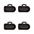 Kit 4 Conectores Enchufes Bobinas, Sensor de Oxigeno Volkswagen, Audi, Fox, SpaceFox, CrossFox, Bora, Polo, Amarok 4 Pines.