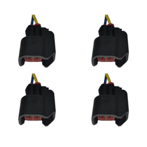 Kit 4 Conectores Enchufes Inyectores Chevrolet, Camaro, Chevy, Ford, GMC, Mazda, CX9, 3.7 Jeep