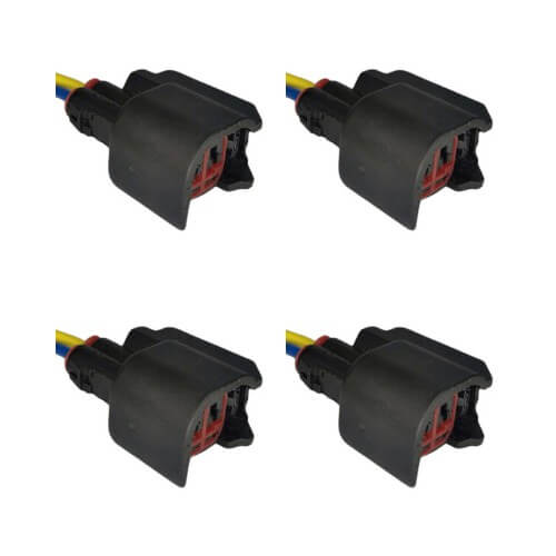 Kit 4 Conectores Enchufes Inyectores Chevrolet, Camaro, Chevy, Ford, GMC, Mazda, CX9, 3.7 Jeep