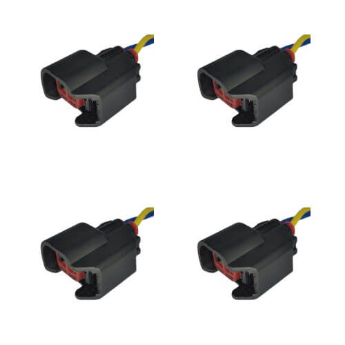 Kit 4 Conectores Enchufes Inyectores Chevrolet, Camaro, Chevy, Ford, GMC, Mazda, CX9, 3.7 Jeep