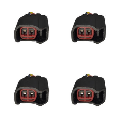 Kit 4 Conectores Enchufes Inyectores Chevrolet, Camaro, Chevy, Ford, GMC, Mazda, CX9, 3.7 Jeep