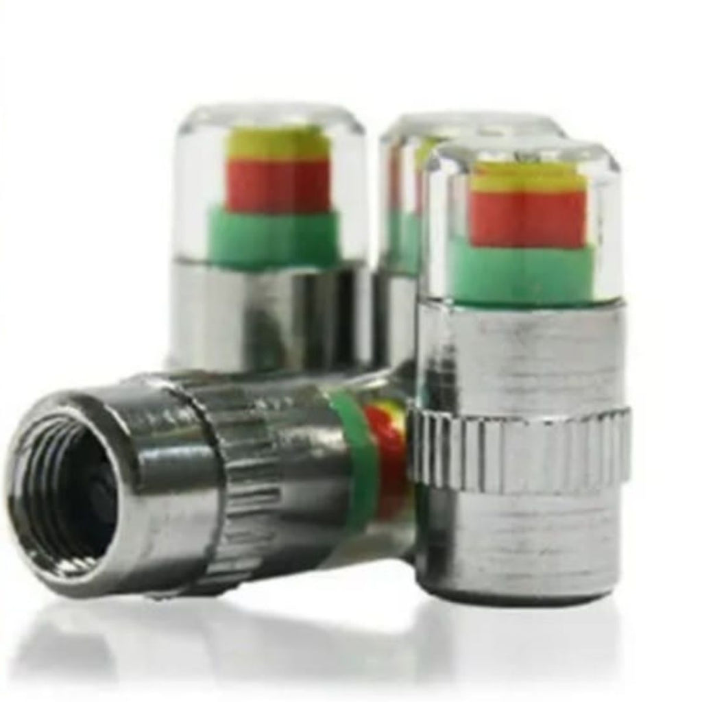 4 Valve Cap Tire Pressure Indicator Cars