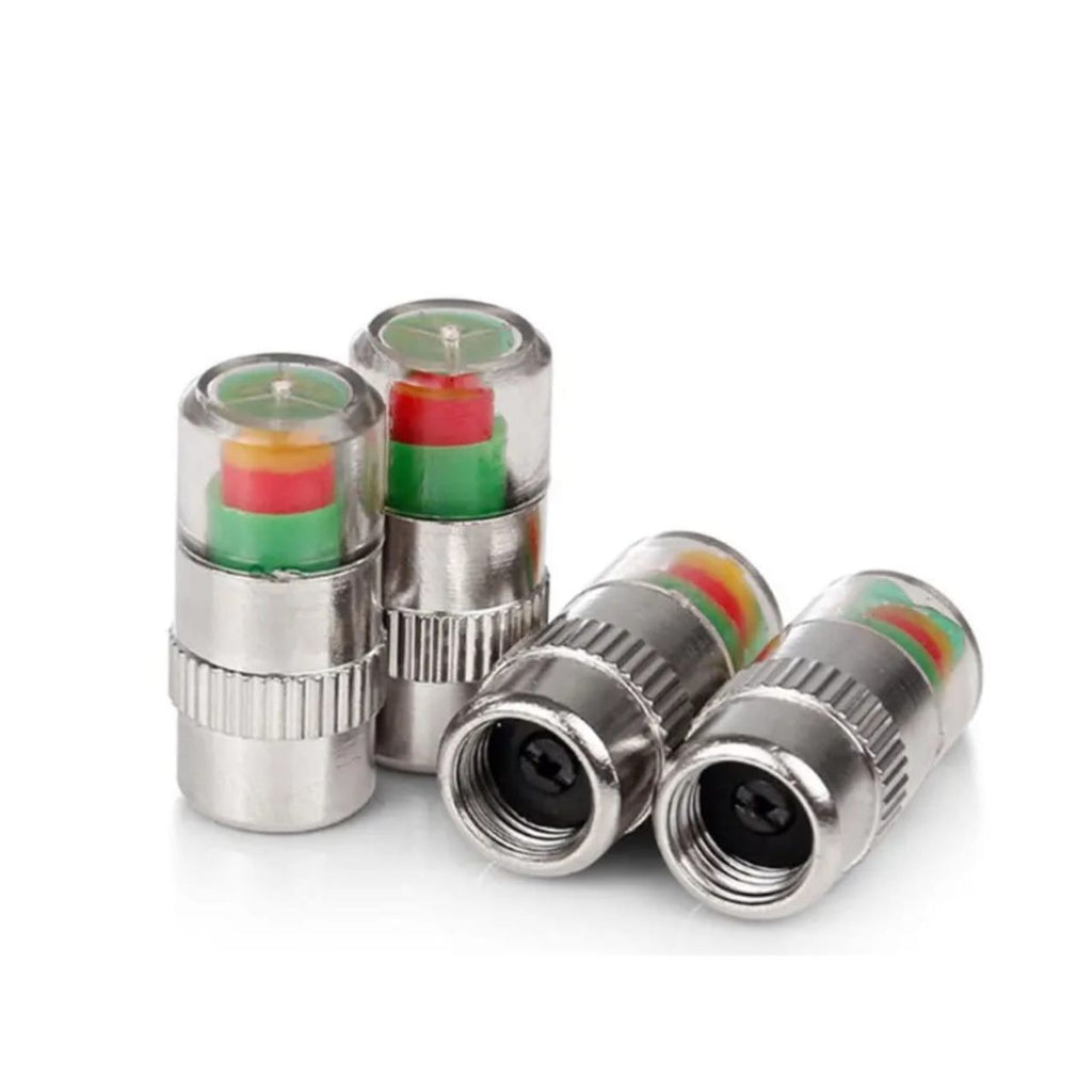 4 Valve Cap Tire Pressure Indicator Cars